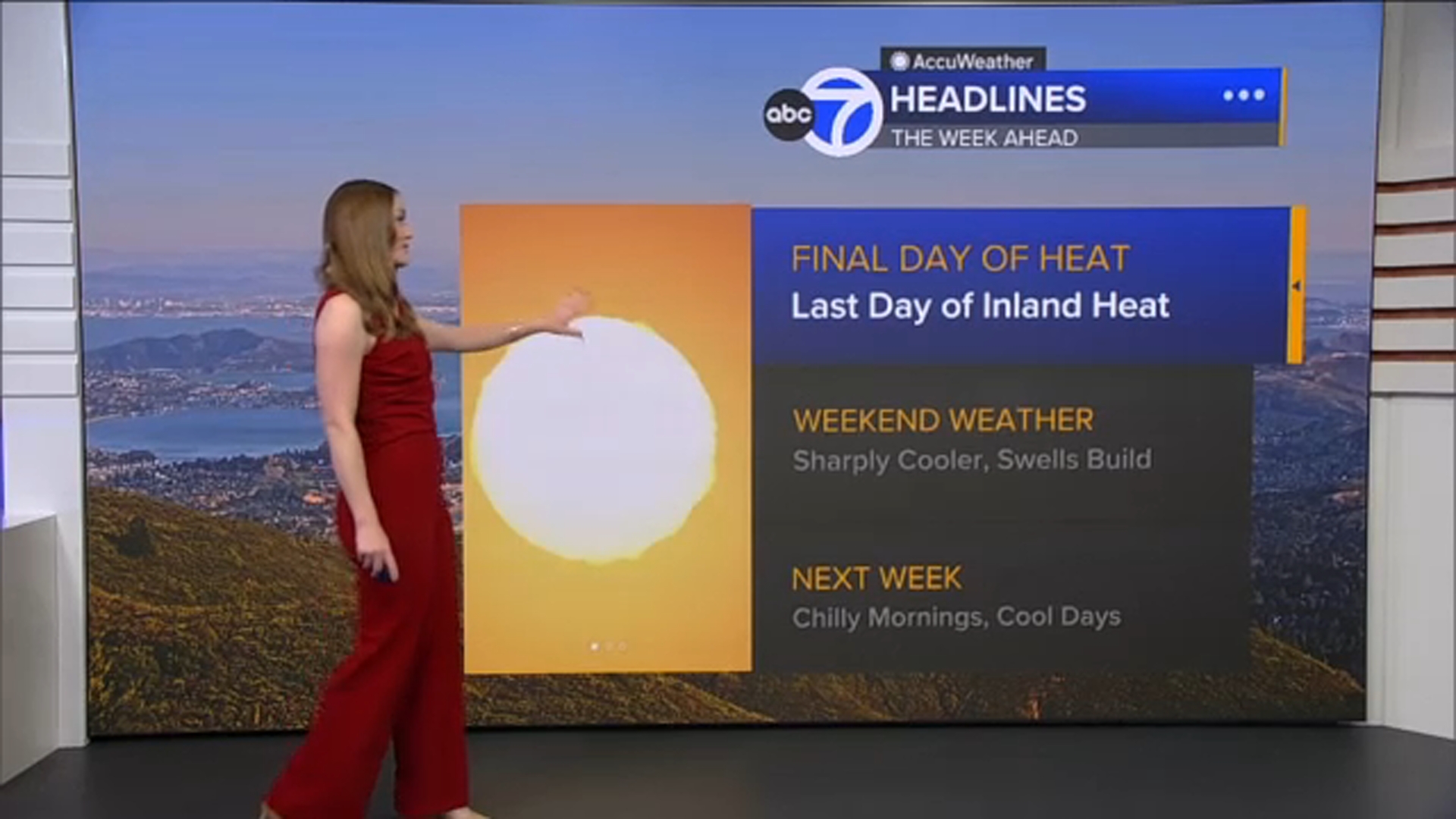 AccuWeather Forecast: Heat Advisory expires tonight; temps cool down into weekend
       — ABC 7 Bay Area, Danville Community news