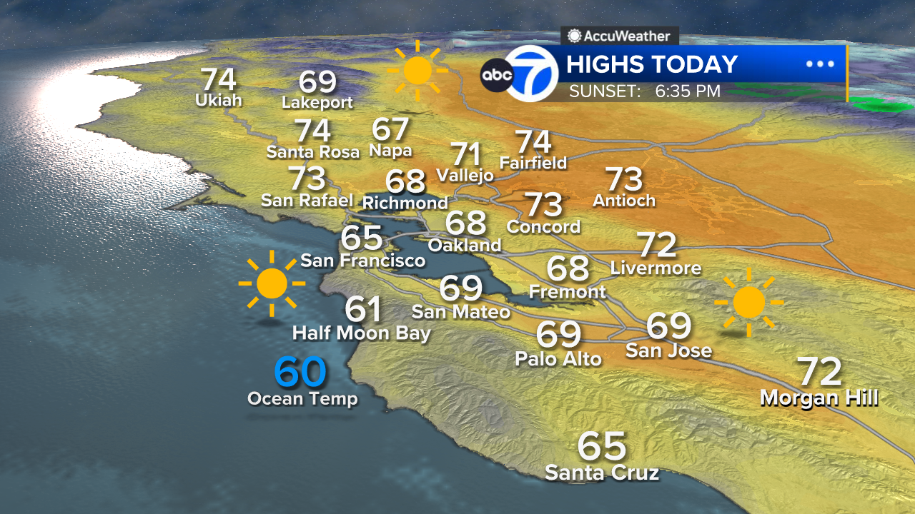 AccuWeather Forecast: Cool morning makes way for sunny skies Monday afternoon
       — ABC 7 Bay Area, Danville Community news