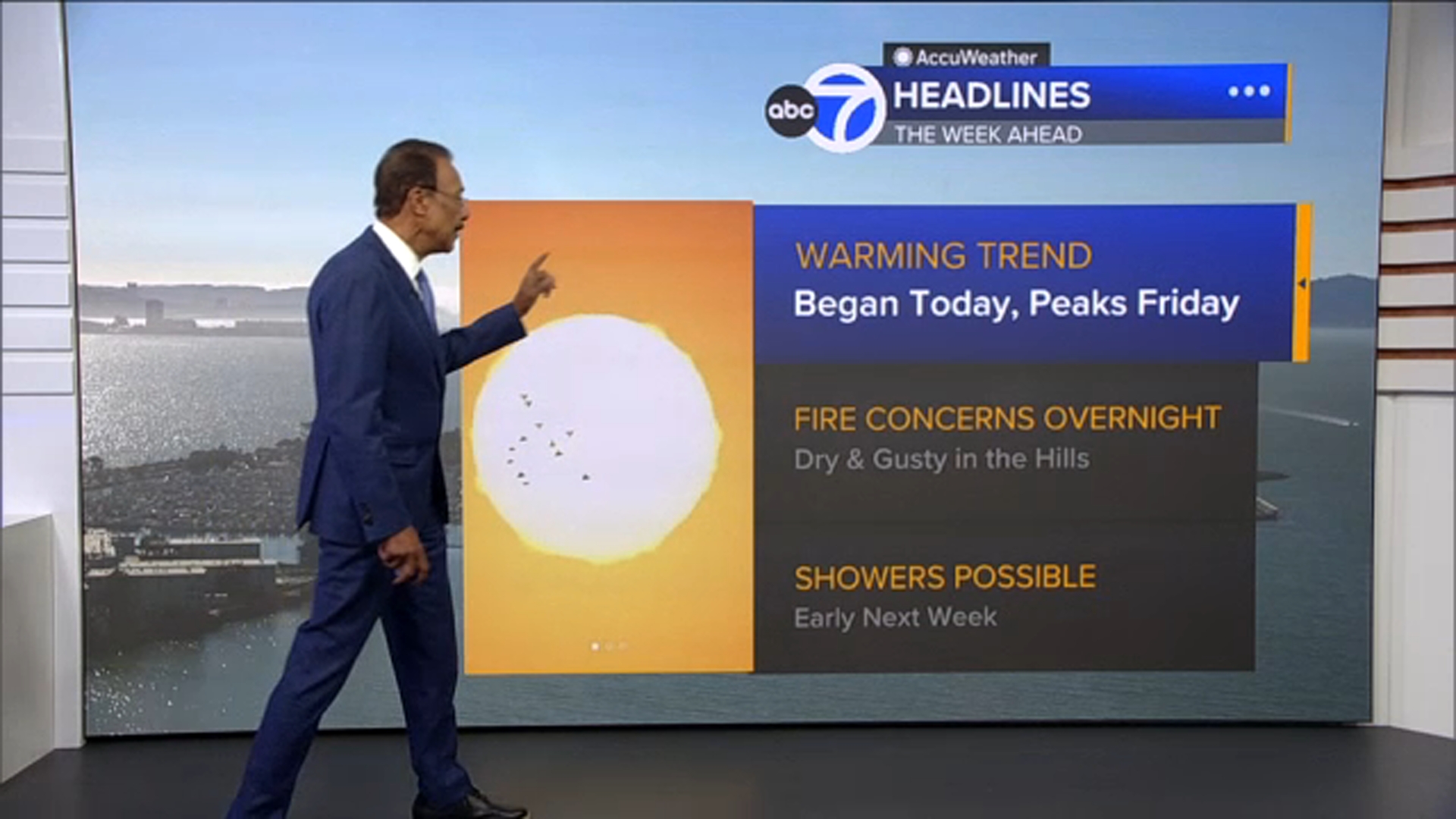 AccuWeather Forecast: Warming trend begins with higher fire danger coming overnight
       — ABC 7 Bay Area